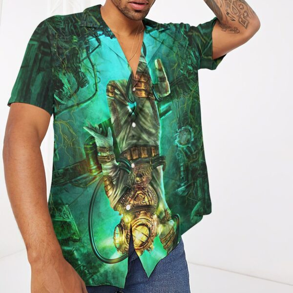 Gearhumans 3D Steampunk Diver Custom Short Sleeve Shirt GS1406212 Hawai Shirt