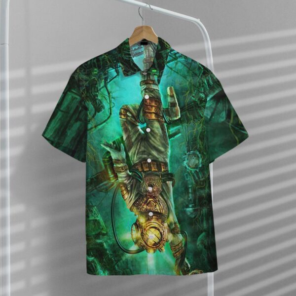 Gearhumans 3D Steampunk Diver Custom Short Sleeve Shirt GS1406212 Hawai Shirt