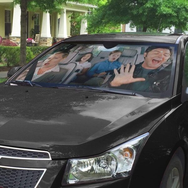 gearhumans 3D Step Brothers Custom Car Auto Sunshade GS27079 Auto Sunshade
