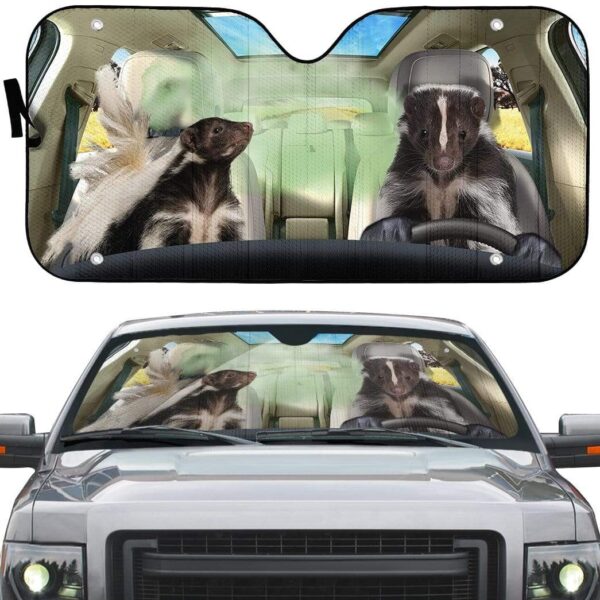gearhumans 3D Stinky Skunks Custom Car Auto Sunshade GS26062 Auto Sunshade