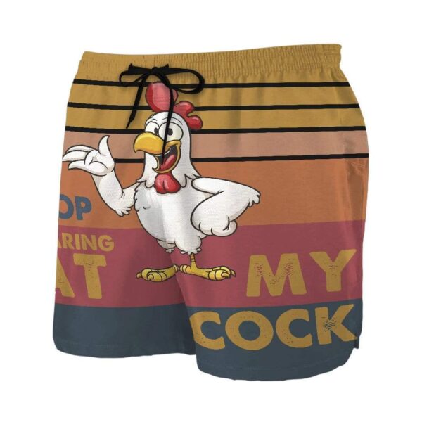 Gearhumans 3D Stop staring at my cock Custom Beach Shorts Swim Trunks GS030711 Men Shorts