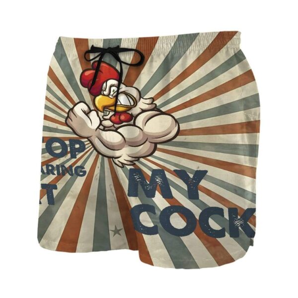 Gearhumans 3D Stop staring at my cock Custom Beach Shorts Swim Trunks GS03072 Men Shorts