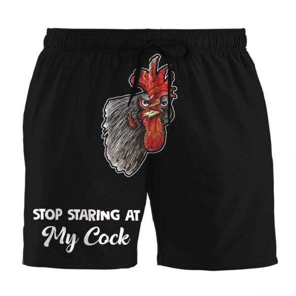 Gearhumans 3D Stop Staring At My Cock Custom Beach Shorts Swim Trunks GV11061 Men Shorts Men Shorts S 
