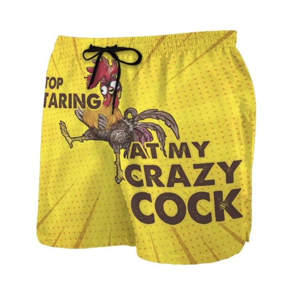 Gearhumans 3D Stop staring at my crazy cock Beach Shorts Swim Trunks GV04071 Men Shorts