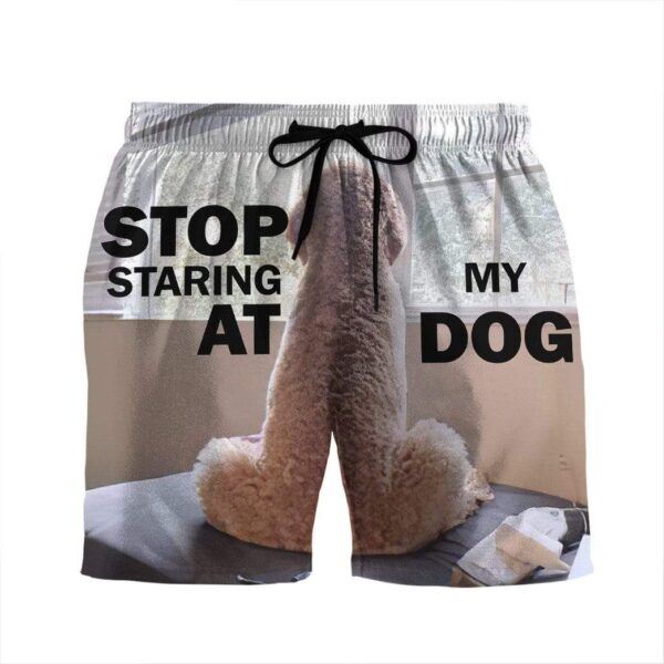 Gearhumans 3D Stop staring at my dog Custom Beach Shorts Swim Trunks GV30071 Men Shorts Men Shorts S