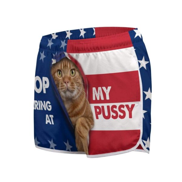 Gearhumans 3D Stop Staring At My Pussy Custom Women Beach Shorts GW29079 Women Shorts