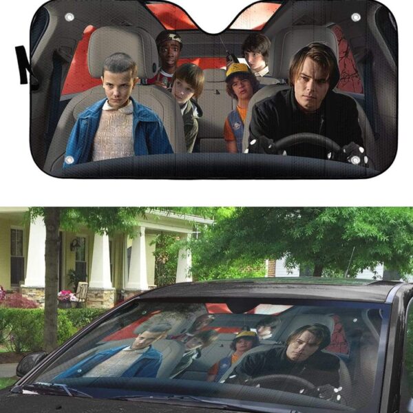 gearhumans 3D Stranger Things Teaser Custom Car Auto Sunshade GV19079 Auto Sunshade 