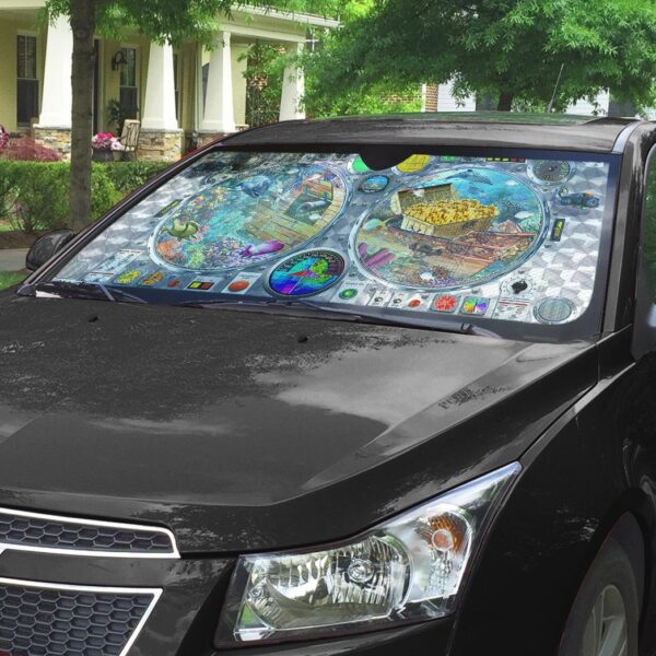 Gearhumans 3D Submarine View Underwater Custom Car Auto Sunshade GS17062126 Auto Sunshade 