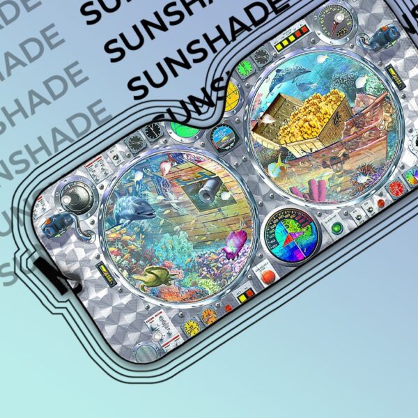 Gearhumans 3D Submarine View Underwater Custom Car Auto Sunshade GS17062126 Auto Sunshade 