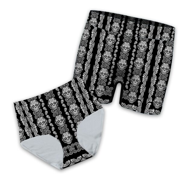 Gearhumans 3D Sugar Skull Couple Custom Mens Underwears GS02072114 Men Underwears 