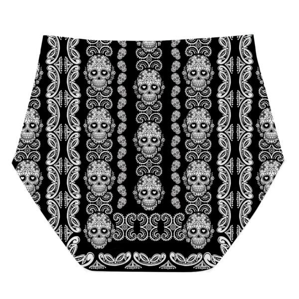 Gearhumans 3D Sugar Skull Couple Custom Womens High Waisted Briefs GS02072115 Women High Waisted Briefs