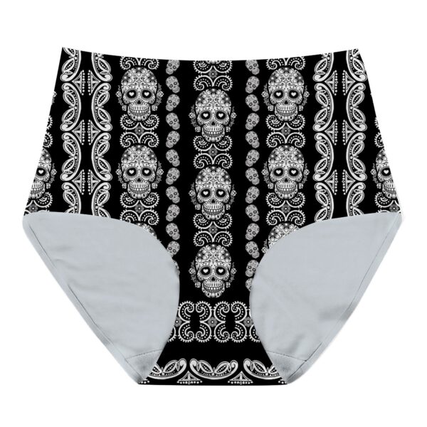 Gearhumans 3D Sugar Skull Couple Custom Womens High Waisted Briefs GS02072115 Women High Waisted Briefs Women High Waisted Briefs M 