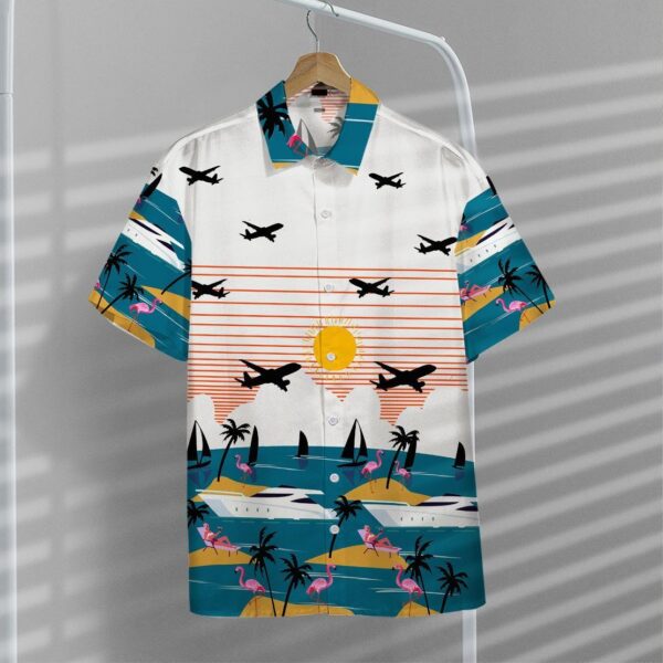 Gearhumans 3D Summer Beach Flamingo Hawaii Shirt ZK0705211 Hawai Shirt 