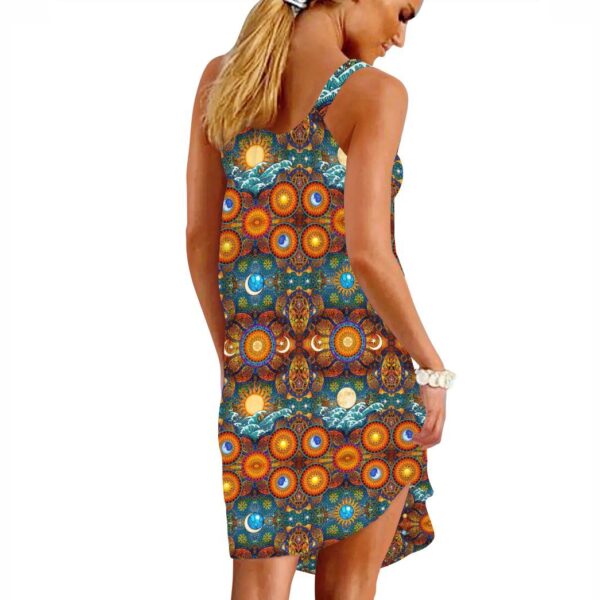 Gearhumans 3D Sun Energy Hippie Thing Custom Beach Dress GS2806214 Beach Dress