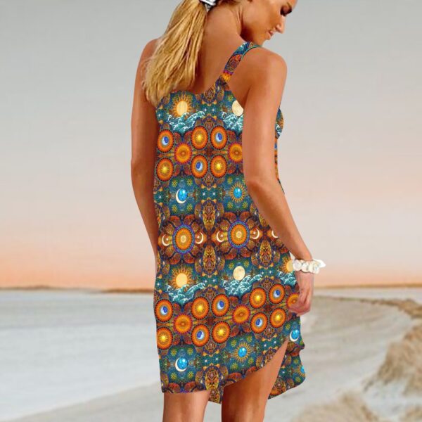Gearhumans 3D Sun Energy Hippie Thing Custom Beach Dress GS2806214 Beach Dress 
