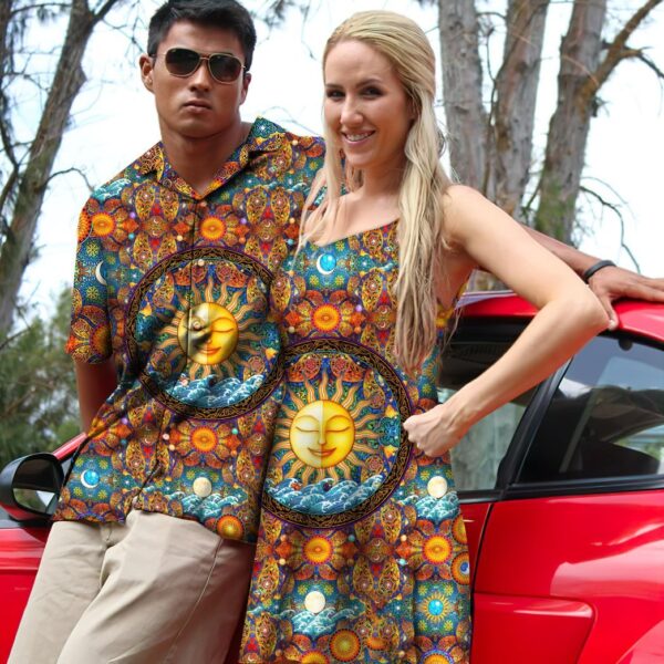 Gearhumans 3D Sun Energy Hippie Thing Custom Beach Dress GS2806214 Beach Dress 