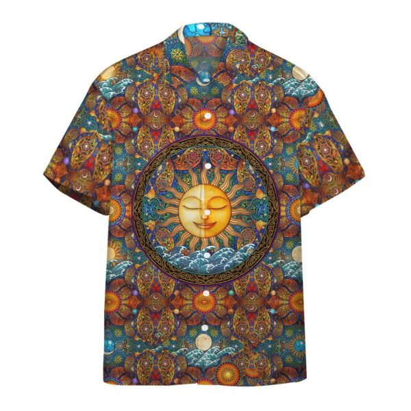 Gearhumans 3D Sun Energy Hippie Thing Custom Short Sleeve Shirt GS2806213 Hawai Shirt Hawai Shirt S 