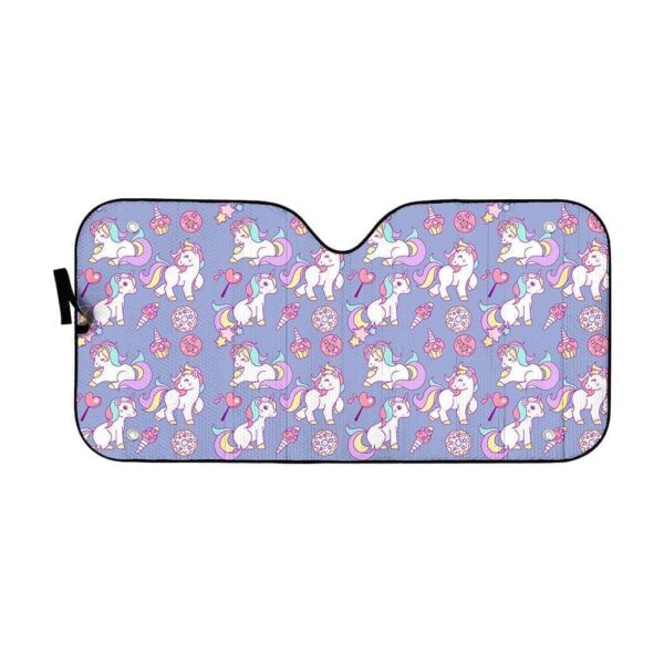 gearhumans 3D Sweet Unicorn Custom Car Auto Sunshade GV190714 Auto Sunshade 57''x27.5'' 