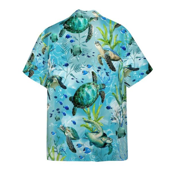 Gearhumans 3D Swimming Sea Turtles Custom Hawaii Shirt GO28062111 Hawai Shirt