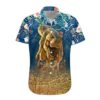 Gearhumans 3D T-Rex Hawaii Shirt hawaii Short Sleeve Shirt S