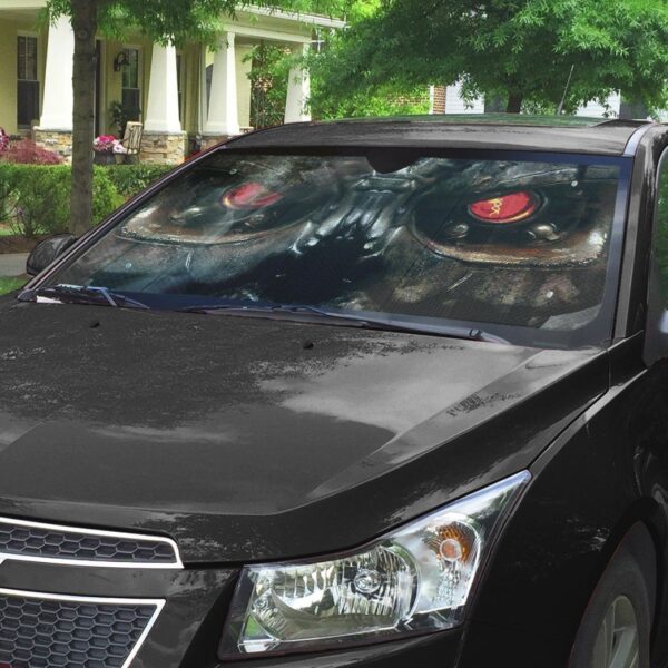 Gearhumans 3D Terminator Custom Auto Car Sunshade GO04052123 Auto Sunshade 