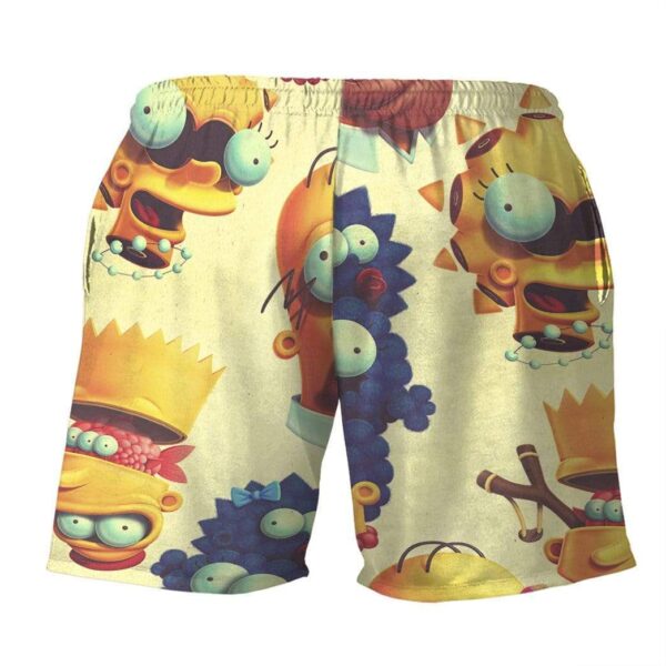 Gearhumans 3D The Bart Simpsons Custom Beach Shorts Swim Trunks GN02078 Men Shorts
