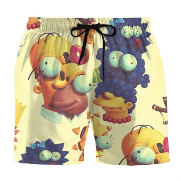 Gearhumans 3D The Bart Simpsons Custom Beach Shorts Swim Trunks GN02078 Men Shorts Men Shorts S 