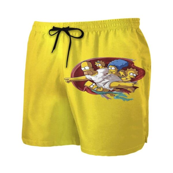 Gearhumans 3D The Bart Simpsons Custom Beach Shorts Swim Trunks GN02079 Men Shorts