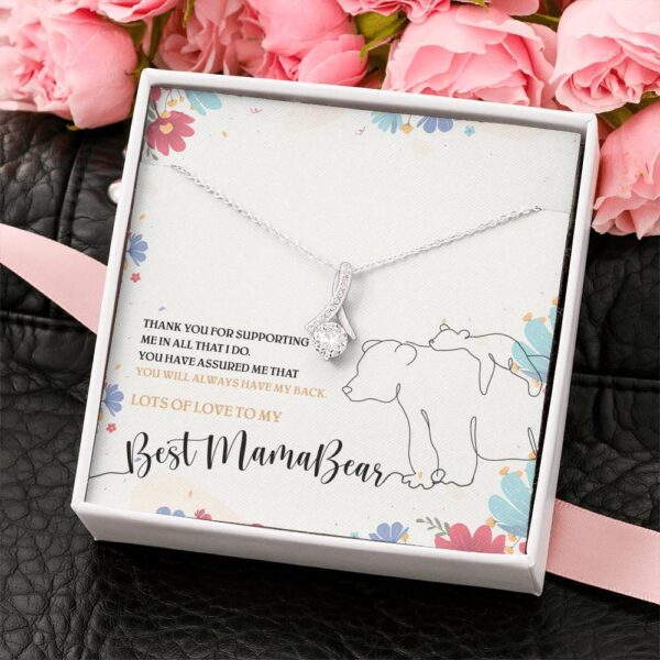 Gearhumans 3D The Best Mama Bear Happy Mothers Day Alluring Beauty Necklace GS23042114 ShineOn Fulfillment 