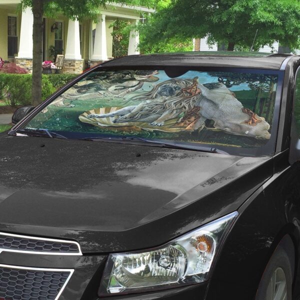 Gearhumans 3D The Birth of Venus Pug Custom Sunshade GS0507218 Auto Sunshade