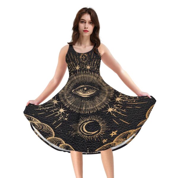 Gearhumans 3D The Eye Of Tarot Custom Women Dress GS30062119 Women Dress Women Dress XS 
