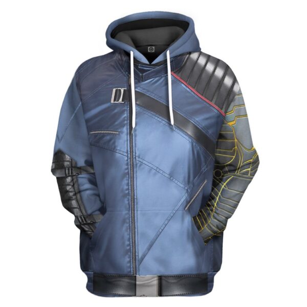 Gearhumans 3D The Falcon And The Winter Soldier Bucky Barnes Custom Tshirt Hoodie Apparel GW26041 3D Apparel Hoodie S 