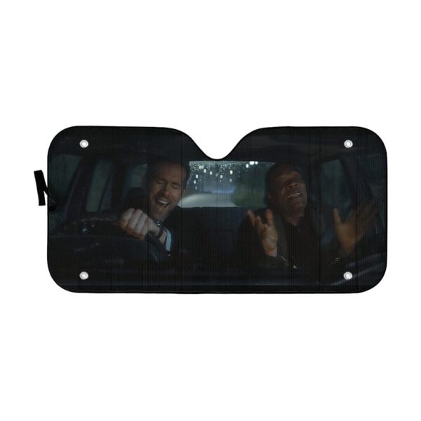 gearhumans 3D The Hitman's Bodyguard Custom Car Auto Sunshade GL030823 Auto Sunshade 57''x27.5'' 