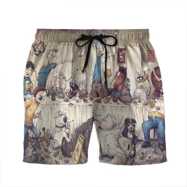 Gearhumans 3D The Last Supper Custom Summer Beach Shorts GN15072 Men Shorts Men Shorts S
