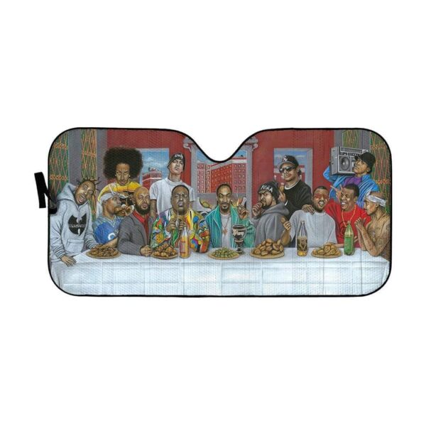gearhumans 3D The Last Supper Rapper Legends Custom Car Auto Sunshade GL160714 Auto Sunshade 57''x27.5'' 