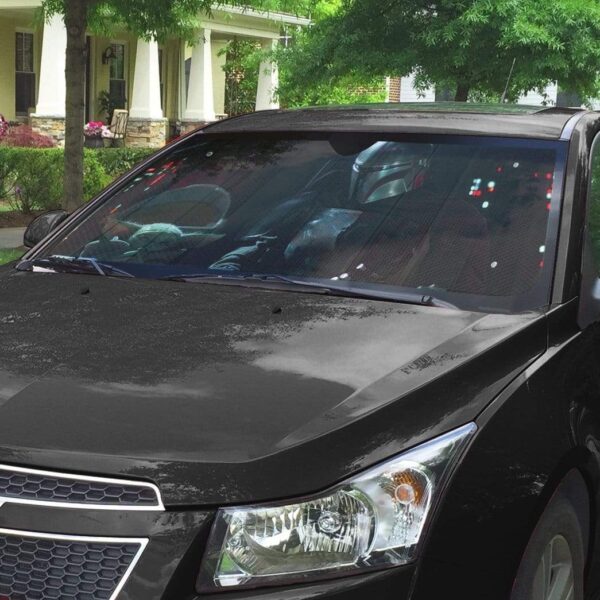 gearhumans 3D The Mandalorian Custom Car Auto Sunshade GL30079 Auto Sunshade