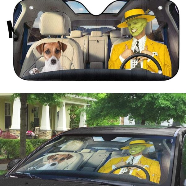 gearhumans 3D The Mask Custom Car Auto Sunshade GL290713 Auto Sunshade 
