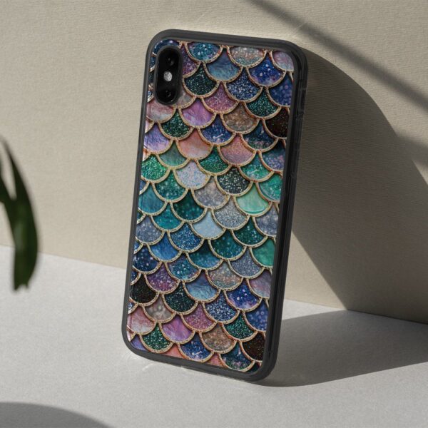 Gearhumans 3D The Most Blue Sparkle Mermaid Tail In The Ocean Custom Phone Case GO09062114 Glass Phone Case