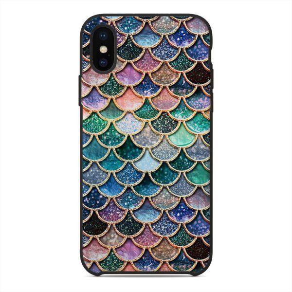 Gearhumans 3D The Most Blue Sparkle Mermaid Tail In The Ocean Custom Phone Case GO09062114 Glass Phone Case Iphone X 