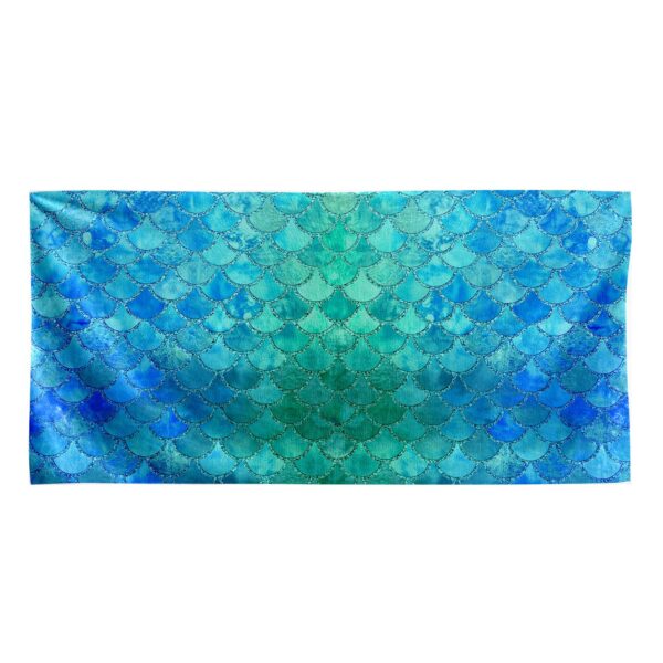 Gearhumans 3D The Most Turquoise Sparkle Mermaid Tail In The Ocean Custom Beach Towel GO16062114 Towel Towel 60''x30''