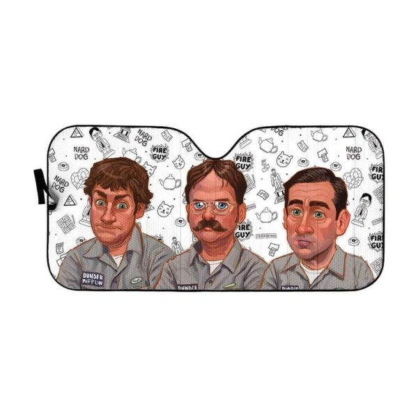 gearhumans 3D The Office Branch Wars Custom Car Auto Sunshade GW23071 Auto Sunshade 57''x27.5'' 