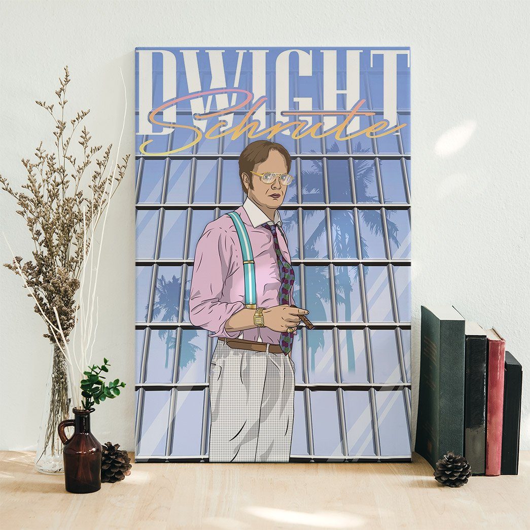 Gearhumans 3D The Office Dwight Schrute Vice Custom Canvas GW04054 Canvas