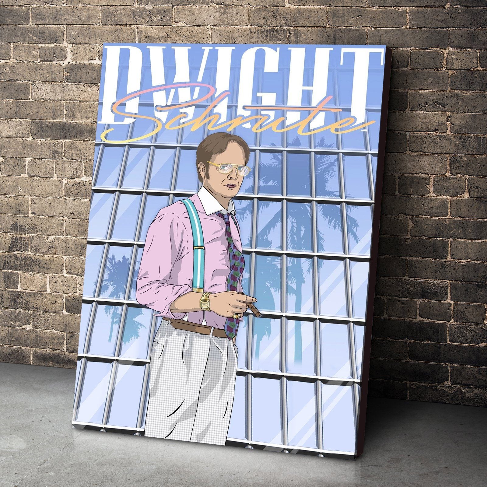 Gearhumans 3D The Office Dwight Schrute Vice Custom Canvas GW04054 Canvas