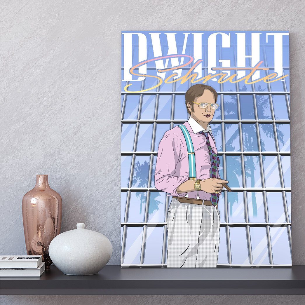 Gearhumans 3D The Office Dwight Schrute Vice Custom Canvas GW04054 Canvas