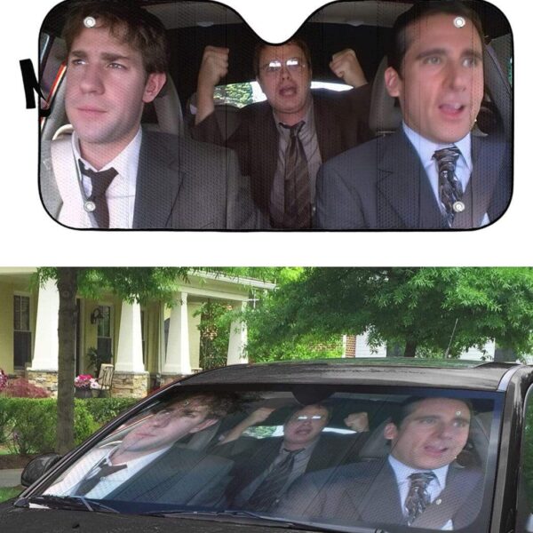 gearhumans 3D The Office in Car Custom Car Auto Sunshade GV190715 Auto Sunshade 