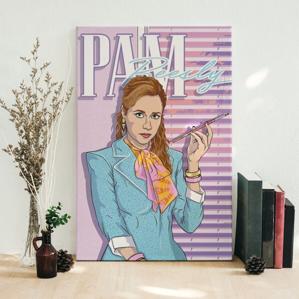 Gearhumans 3D The Office Pam Beesly Vice Custom Canvas GW04052 Canvas 