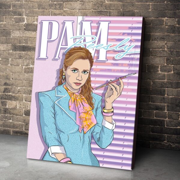 Gearhumans 3D The Office Pam Beesly Vice Custom Canvas GW04052 Canvas 