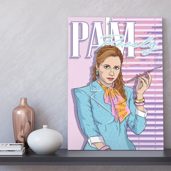 Gearhumans 3D The Office Pam Beesly Vice Custom Canvas GW04052 Canvas 