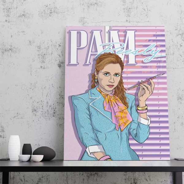 Gearhumans 3D The Office Pam Beesly Vice Custom Canvas GW04052 Canvas 