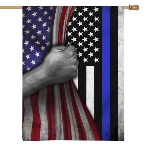 Gearhumans 3D Thin Blue Line American Custom Flag GW2005216 House Flag